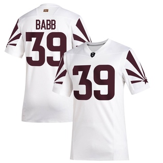 Adam Babb Game White Youth Arizona State Sun Devils Special Premier Football Jersey