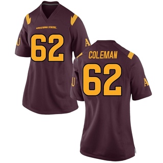 Ben Coleman Game Women's Arizona State Sun Devils Maroon Football Jersey