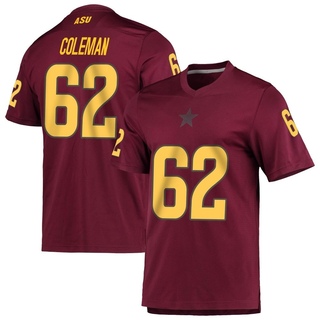 Ben Coleman Replica Men's Arizona State Sun Devils Maroon AEROREADY Football Jersey