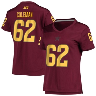 Ben Coleman Replica Women's Arizona State Sun Devils Maroon AEROREADY Football Jersey