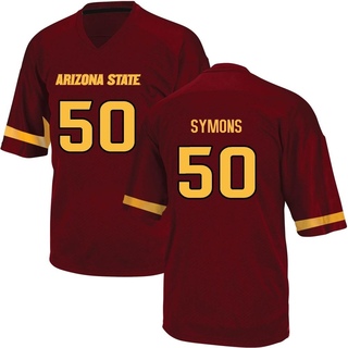 Chance Symons Game Men's Arizona State Sun Devils Maroon Football Jersey