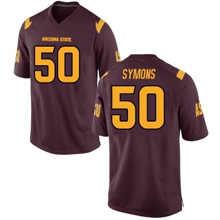 Chance Symons Game Youth Arizona State Sun Devils Maroon Football Jersey