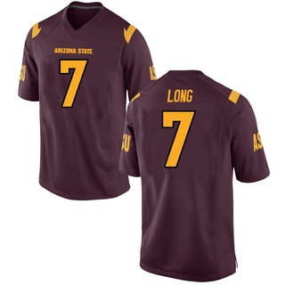 Ethan Long Game Youth Arizona State Sun Devils Maroon Football Jersey