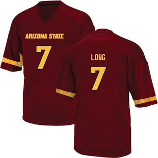 Ethan Long Game Youth Arizona State Sun Devils Maroon Football Jersey