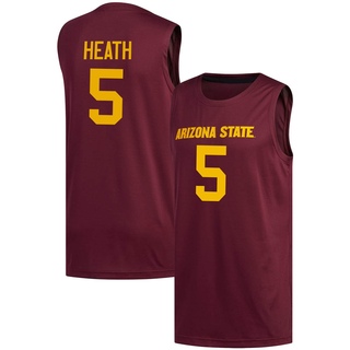 Jay Heath Replica Men's Arizona State Sun Devils Maroon Basketball Jersey