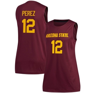 Jose Perez Replica Women's Arizona State Sun Devils Maroon Basketball Jersey