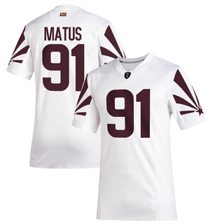 Michael Matus Game White Youth Arizona State Sun Devils Special Premier Football Jersey