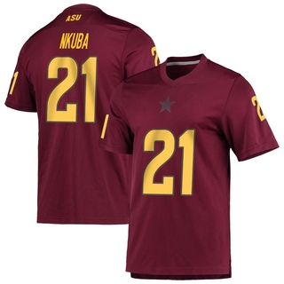 Tony-Louis Nkuba Replica Men's Arizona State Sun Devils Maroon AEROREADY Football Jersey