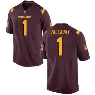 Xazavian Valladay Game Men's Arizona State Sun Devils Maroon Football Jersey